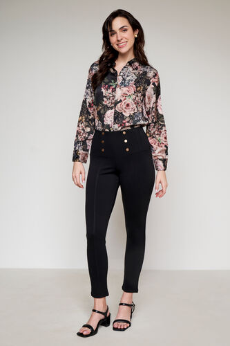 Black High-Waisted Leggings, Black, image 2